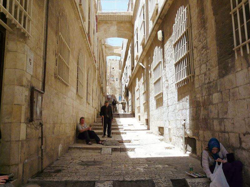 A street in Walled City of Jerusalem. 2 days in jerusalem itinerary