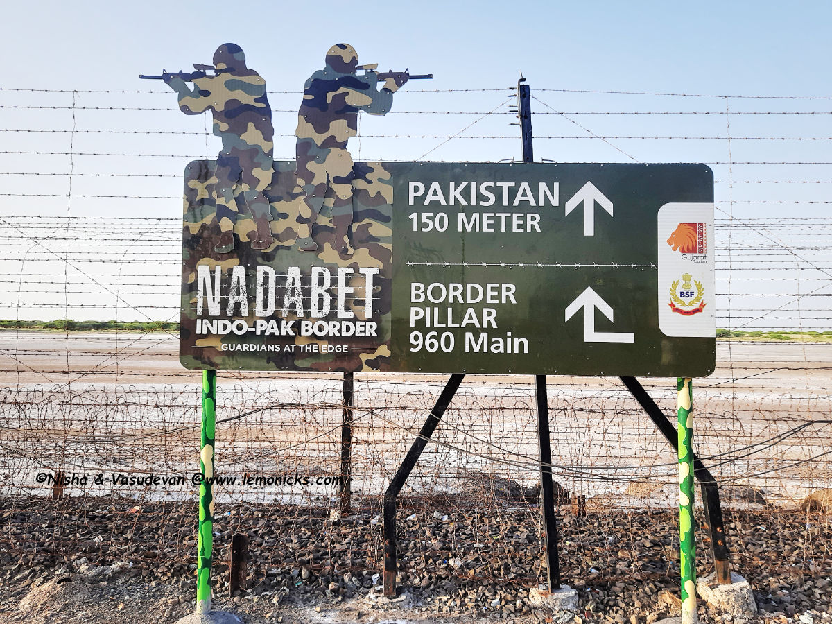 Nadabet Indo-Pakistan border Kutch Gujarat Barbed wire fence