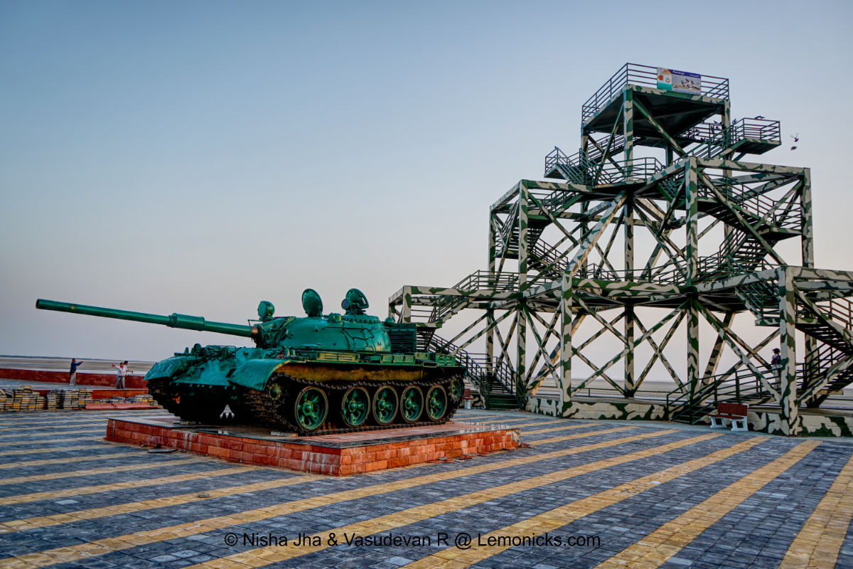 T-55 tank and observation deck hard point nadabet border gujarat