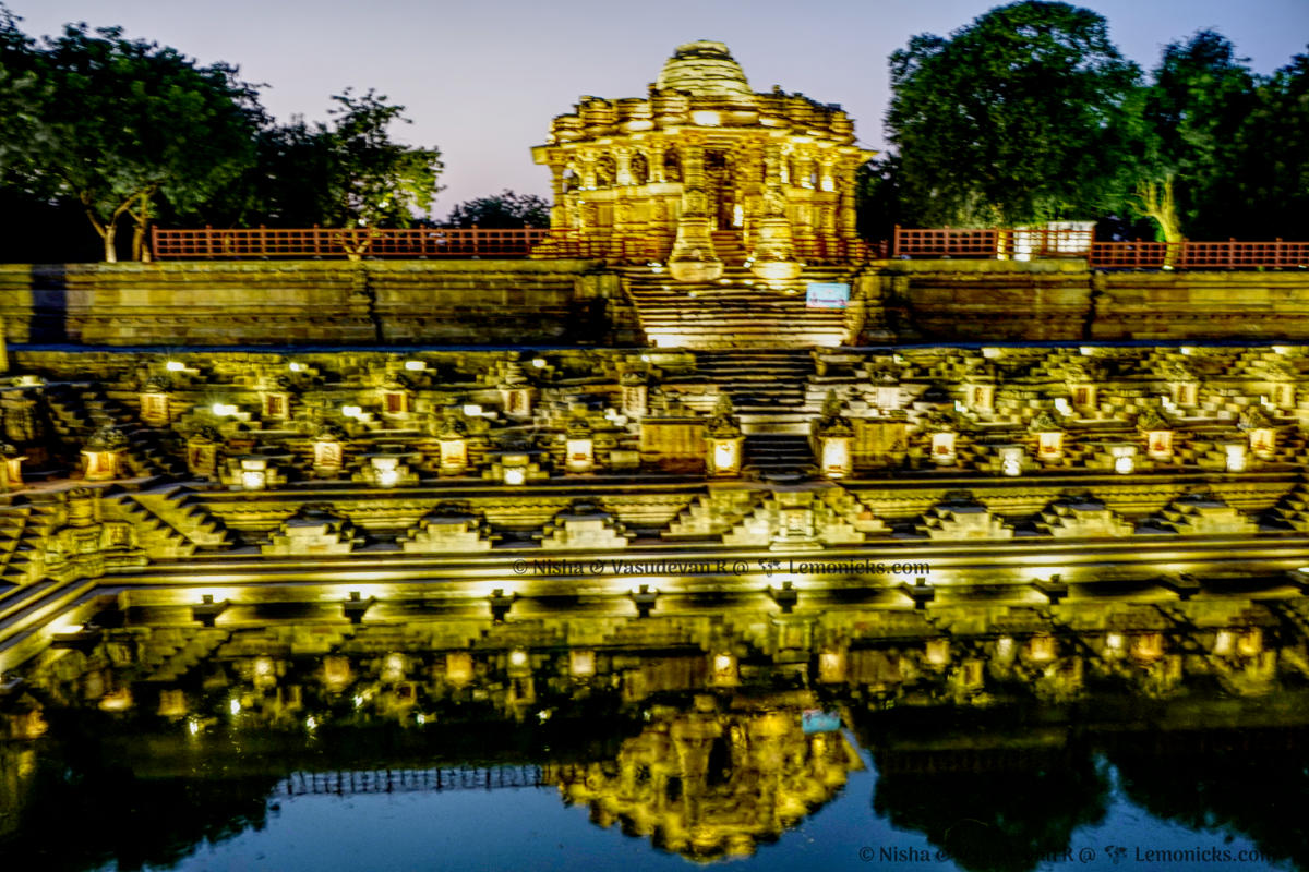 Modhera Surya Mandir Temple, Gujarat, reflection