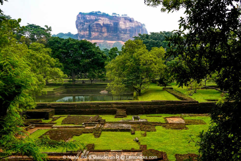 Royal Garden with sigiriya rock in the background