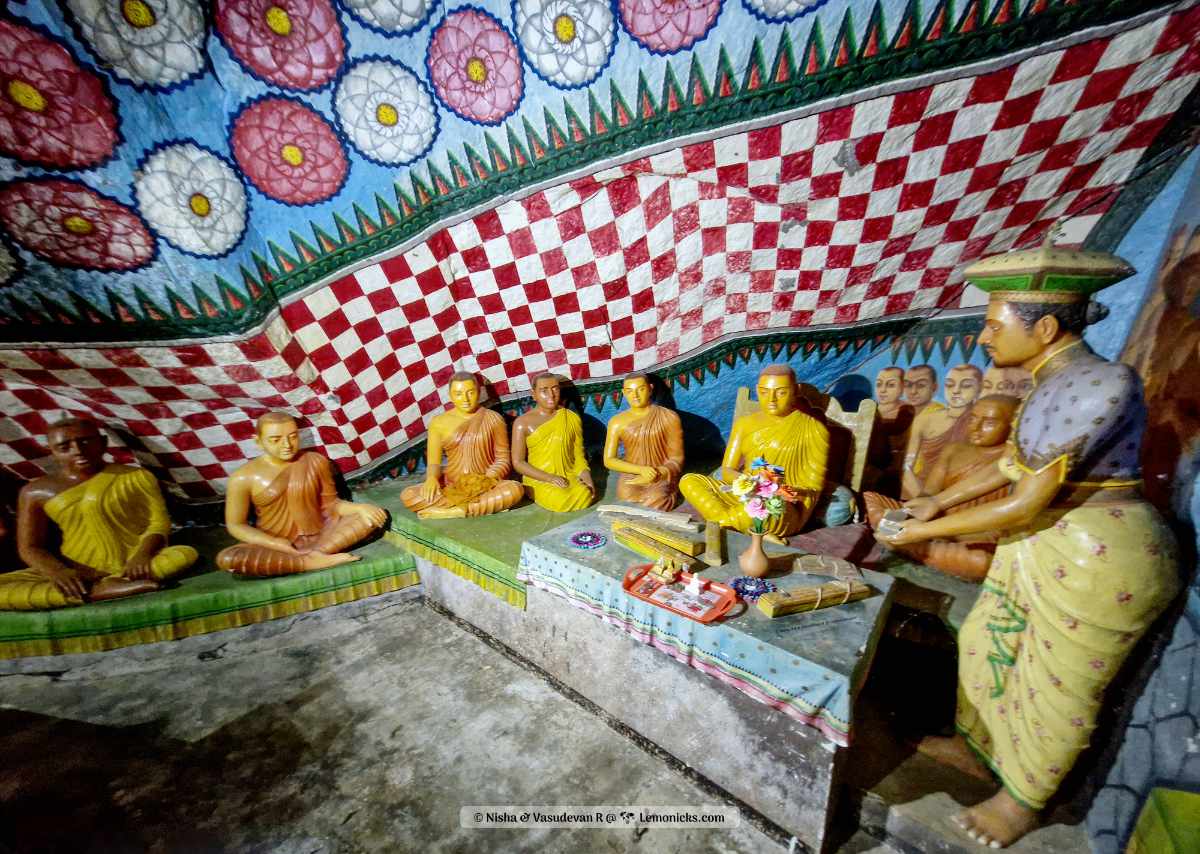 Writing tripitaka on Palm Leaf Alu Vihara Matale ,  y Sri Lanka Buddhist Pilgrimage sites